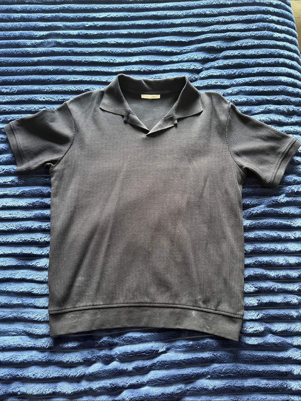 Zara Men's Black Short Sleeve Polo